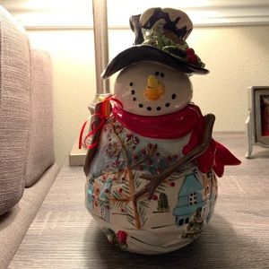 Bluesky Snowman Night Before Christmas Cookie Jar